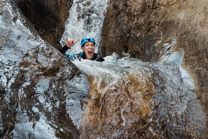 Adrenaline Canyoning Tour - Stop 1: Abraham Lake, where the waterfalls meet the ropes