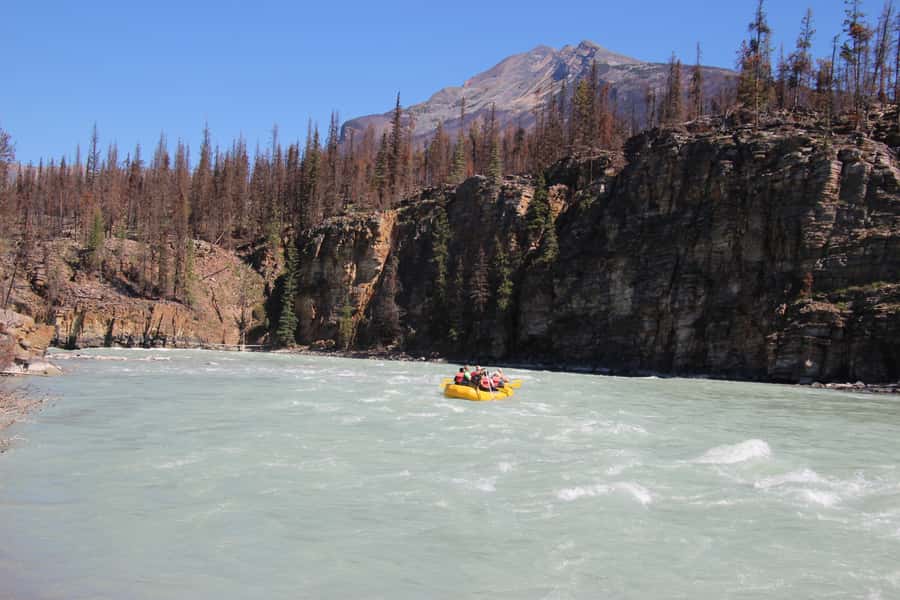 Athabasca Falls: Class 2 White Water Rafting Adventure - Safety talk, then you hit the current immediately