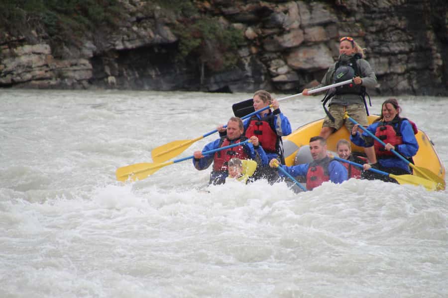 Athabasca Falls: Class 2 White Water Rafting Adventure - Jasper to the river in one smooth push