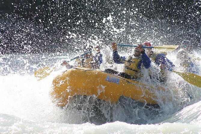 Athabasca Falls Run - From Jasper pickup to the river: bus ride, suit-up, and that quick portage