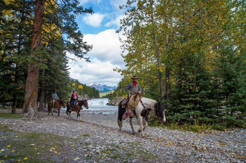 Banff: 4-Hour Sulphur Mountain Intermediate Horseback Ride - Rimrock Resort Hotel views and the Spray River crossing