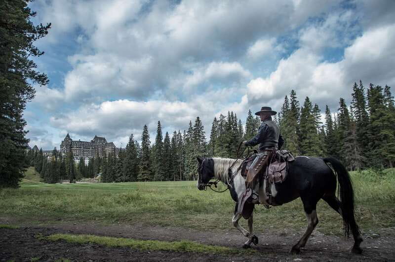 Banff: 4-Hour Sulphur Mountain Intermediate Horseback Ride - Fairmont Banff Springs golf course scenery and the second crossing