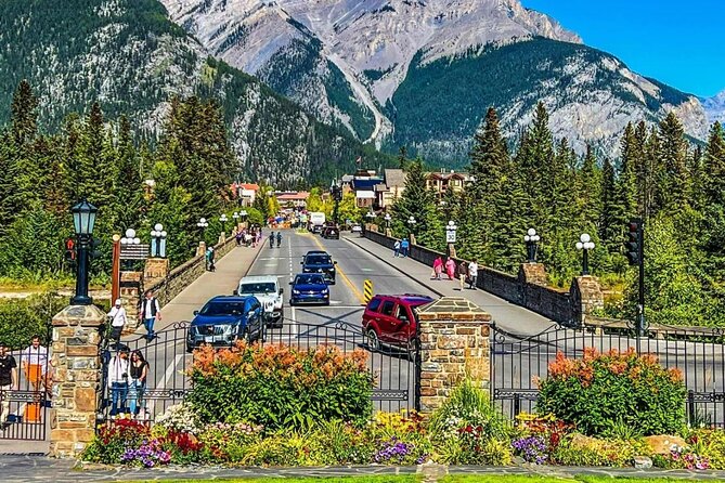 Banff: Gondola, Hot Spring and Three Lakes Tour - Bow Falls and Surprise Corner: two iconic Banff photos, fast