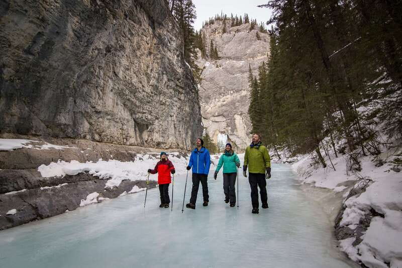 Banff: Grotto Canyon Icewalk - Getting there from Banff: minibus pickup and a calm start