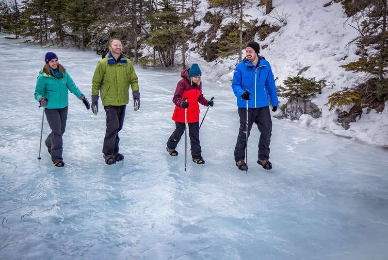 Banff: Grotto Canyon Icewalk - Walking the frozen creek bed: what the trail really feels like