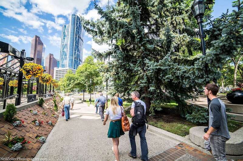 Calgary Downtown: 2-Hour Introductory Walking Tour - East Village buildings and the modern layer