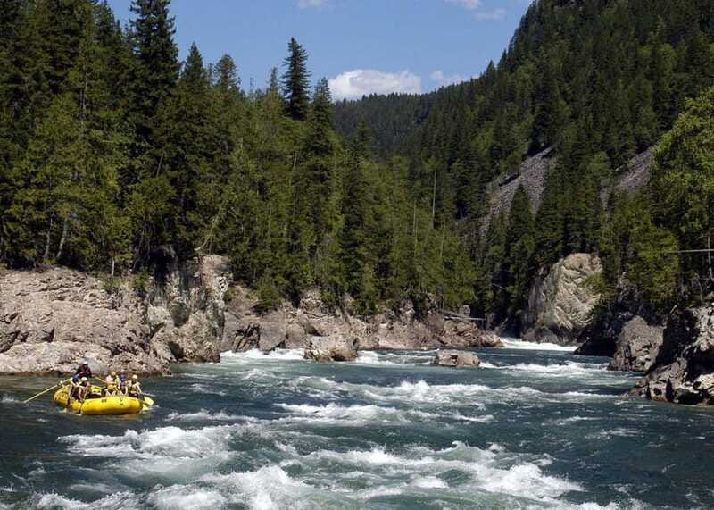 Clearwater BC Rafting with time for a waterfall Tour - Wells Gray Park Energy on the Clearwater River