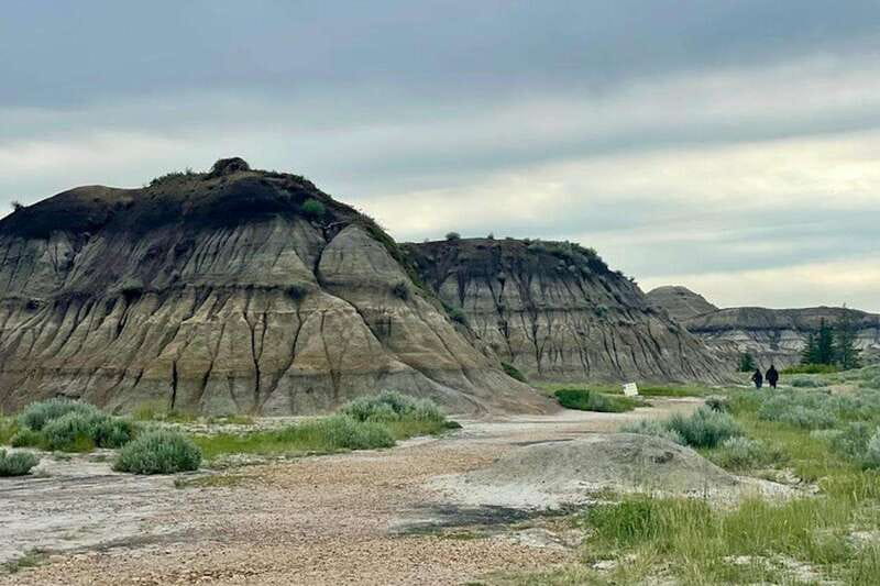 Day of Dinosaurs and Hoodoos From Calgary to the Badlands - Wayne-style icons after the rocks, Last Chance Saloon and the Little Church