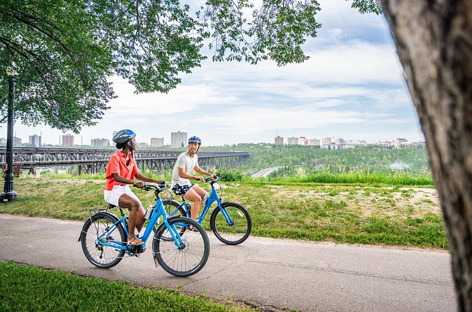 Edmonton's #1 Food Bike Tour: The Best Local Food Tour on E-Bikes - E-bikes, helmets, and the Tour Motivators team