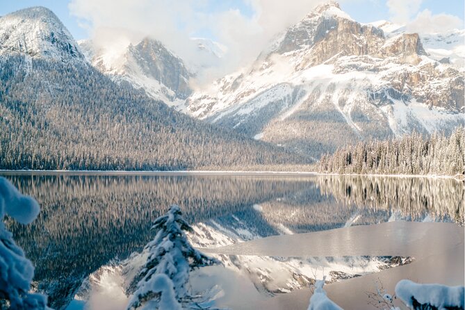 Emerald Lake,Natural Bridge, Wapta Falls & Takakkaw Falls in Yoho - Marble Canyon in winter: crampons and short canyon loops