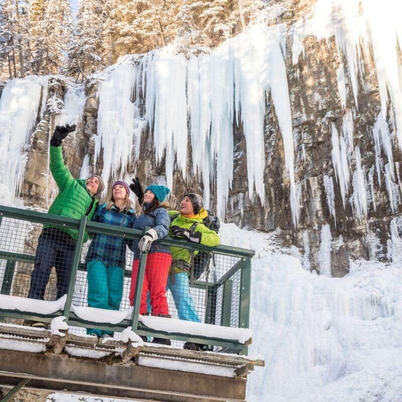 From Banff: Johnston Canyon Guided Icewalk - Frozen Twin Falls and Stella Falls: Keeping the Ice Visuals Coming