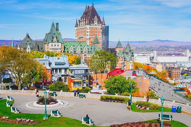 From Montreal: Quebec City One Day Trip with Hotel Pickup - Montmorency Falls park stop: what you get with the included ticket