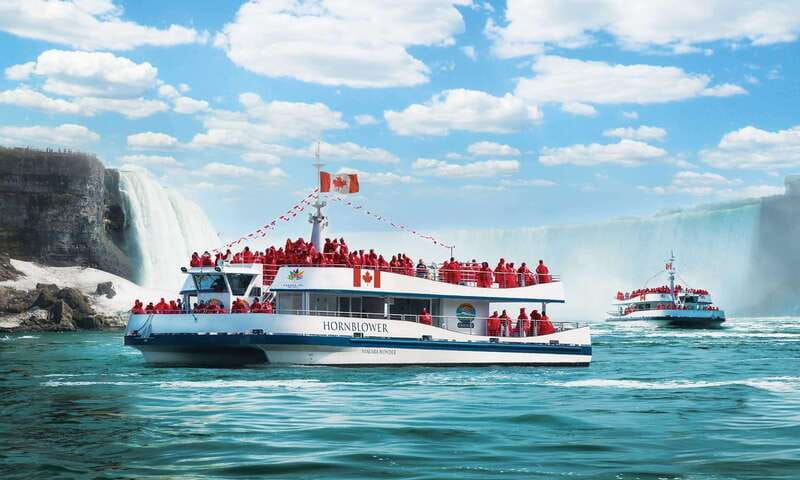 From Niagara Falls Canada Tour Boat, Lunch, Journey, Skylon - Entering The Canadian-Side View: Horseshoe Falls, Goat Island, and the “full picture”