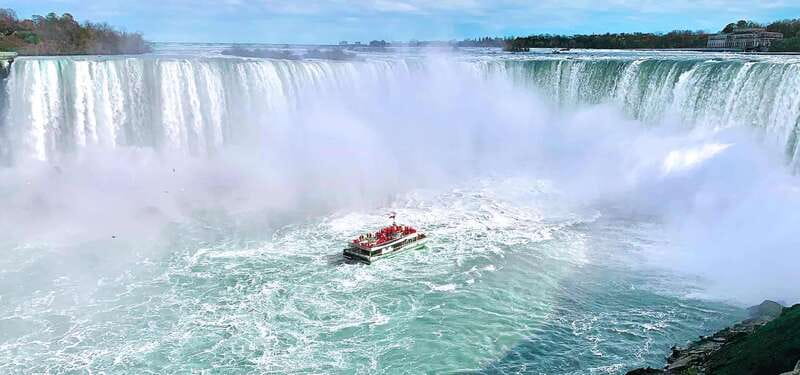 From Niagara Falls Canada Tour Boat, Lunch, Journey, Skylon - Skylon Tower up top: views that help you understand distance