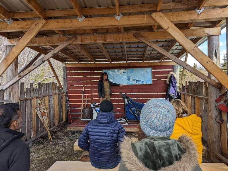 From Skagway: Yukon Sled Dog Mushing & White Pass Combo - British Columbia and Yukon Sign Photos, the Fun Finish