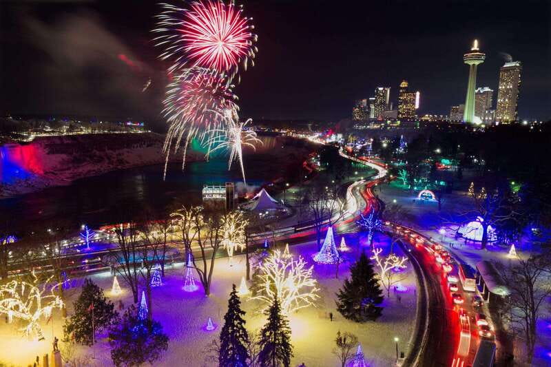 From Toronto: Winter Festival of Lights Niagara Falls Tour - Getting your bearings: floral clock, power station, and the whirlpool