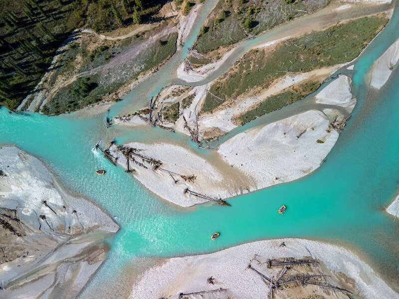 Golden, BC: Kicking Horse River Whitewater Raft Experience - The narrow canyon waterfall stop, a rare moment to breathe