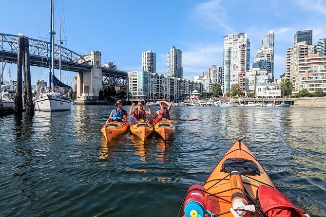 Granville Island Vancouver Kayak Tour with Coffee & Snacks (3hrs) - Meeting point on Mast Tower Lane: easy start, no hotel pickup