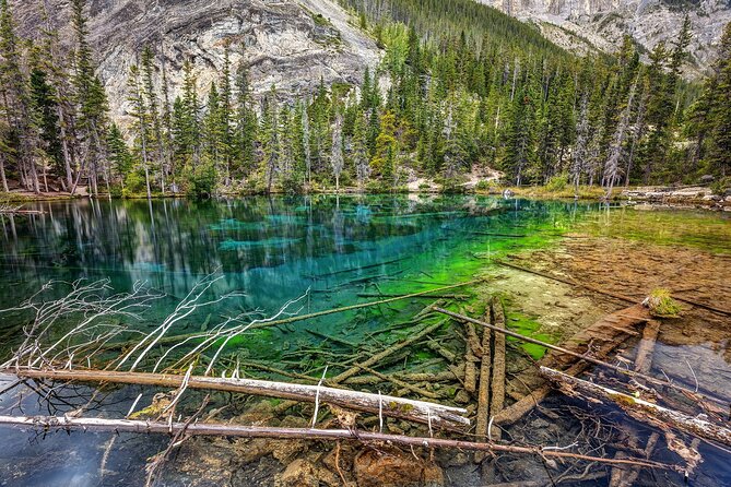 Grassi Lake and Grotto Canyon Hiking Calgary/Canmore/Banff - Grotto Canyon: pictographs and a creek that becomes a walkway