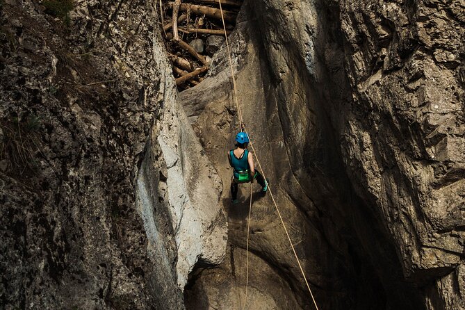 Half Day Heart Creek Canyon - Near Banff & Canmore- For Beginners - The Wet Section Payoff: 18-Meter Waterfall and Real Canyoning