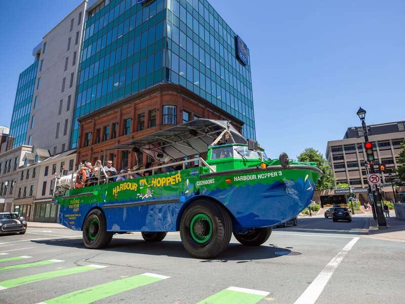Halifax: Harbour Hopper City & Water Cruise in a Duck Boat - Boarding the retrofitted military duck vehicle at 5050 Salter St