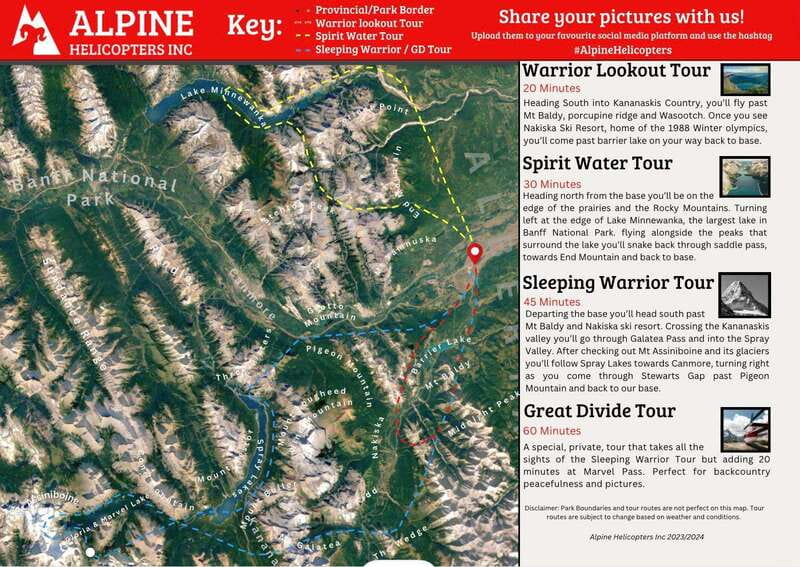 Kananaskis: 45 Minute "Sleeping Warrior" Helicopter Tour - Marvel Lake, Gloria Lake, and the base of Mount Assiniboine