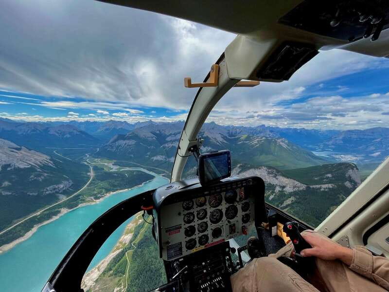 Kananaskis: 45 Minute "Sleeping Warrior" Helicopter Tour - Marvel Peak, Spray Lakes, and the Bow Valley return through Stewarts Gap
