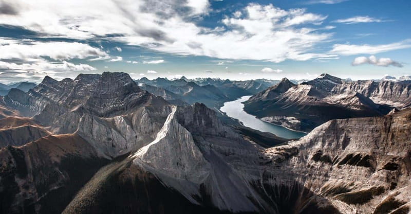 Kananaskis: 45 Minute "Sleeping Warrior" Helicopter Tour - From Kananaskis Country toward Nakiska, Mount Baldy, and Mount Galatea