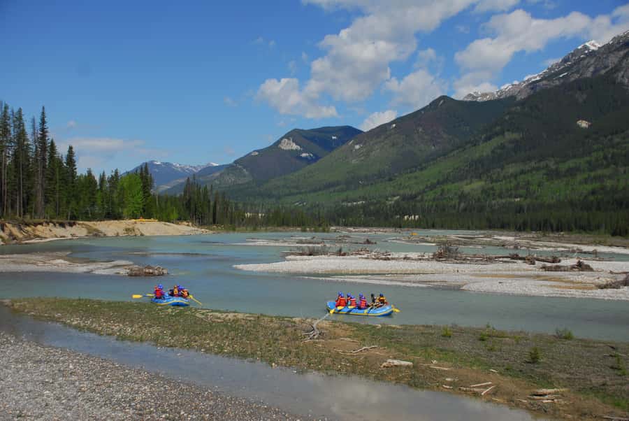 Kicking Horse River Family Rafting Adventure - Setting Off on the Kicking Horse River From Golden, BC