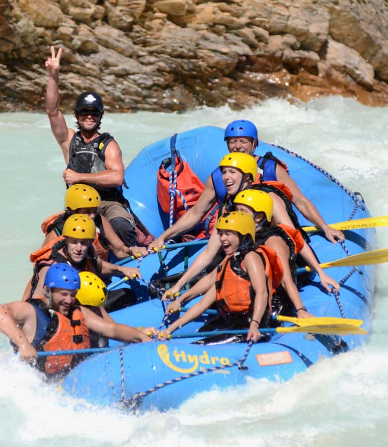 Kicking Horse River Family Rafting Adventure - A Possible Stop for a Small Waterfall Moment