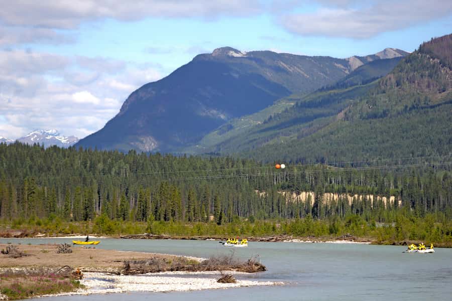 Kicking Horse River: Rafting Trip with BBQ - The real action: 14 sets of rapids, Class 2 through Class 4+