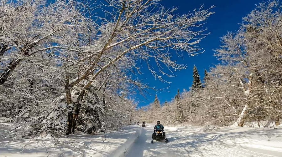 Laurentians: Snowmobile Guided Tour - The Trails and What You Really See While You Ride