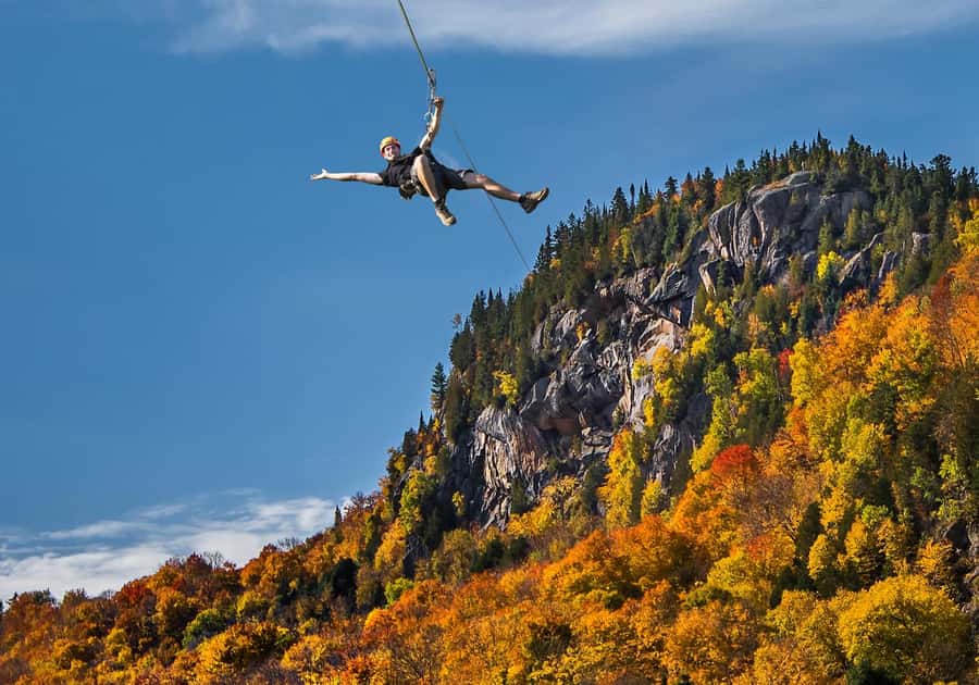 Mont-Catherine: Ziplines & Hike - Heated Teepees: The Winter Safety Net You Will Appreciate
