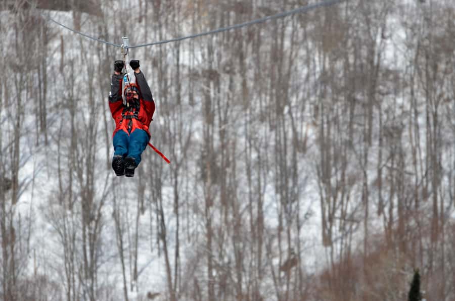 Mont-Catherine: Ziplines & Hike - Zip Line #2: The 2,132-Foot Second Descent