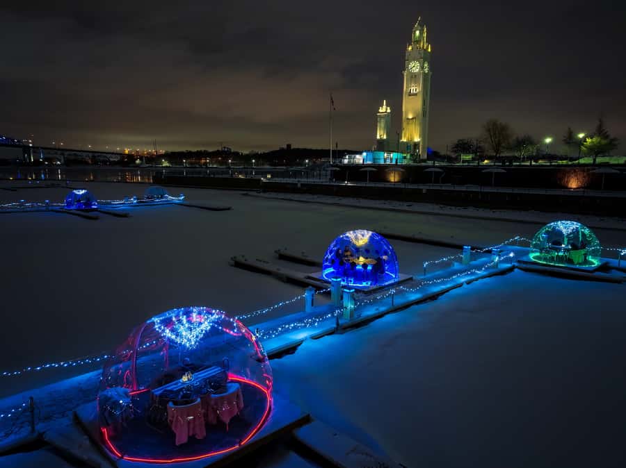 Montreal: Dome Dinning in Old Port of Montreal - Old Port Montreal from your own dome perch at the Clock Tower