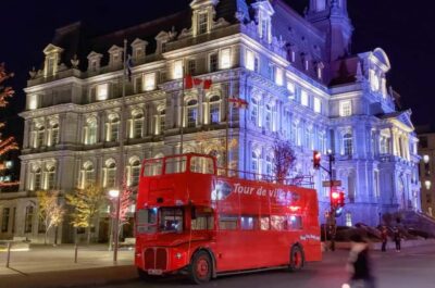 Double-Decker Guided Bus Tour at Night
