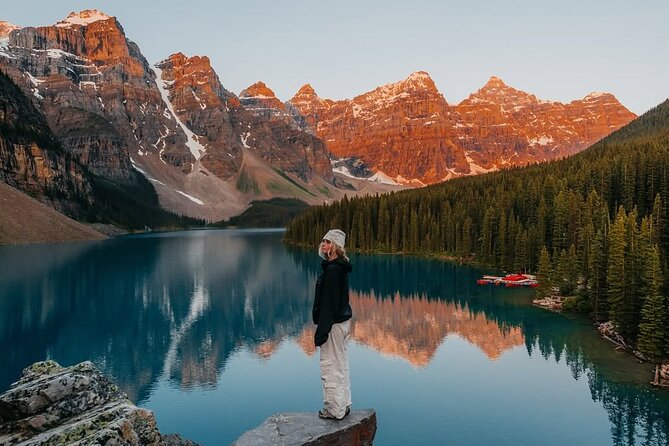 Moraine Lake Sunrise & Lake Louise Golden Hour Experience - Moraine Lake at pre-sunrise: the calm before the color