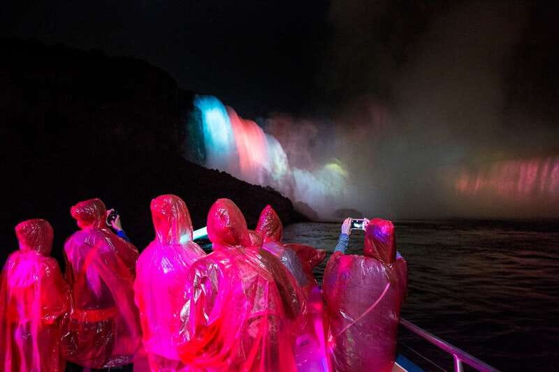 Niagara Falls, Canada: Evening Fireworks Cruise - The catamaran ride up close: 360 views, mist, and rotating perspectives