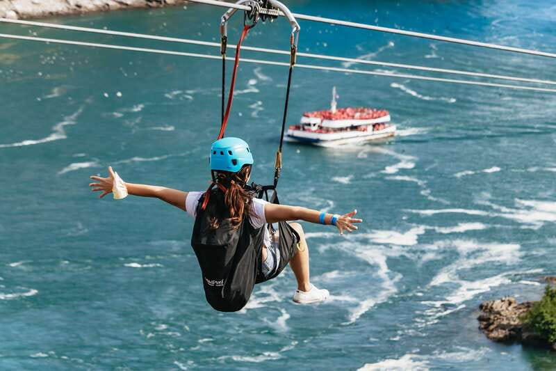 Niagara Falls, Canada: Zipline to The Falls - Helmet and harness: what they give you before you fly
