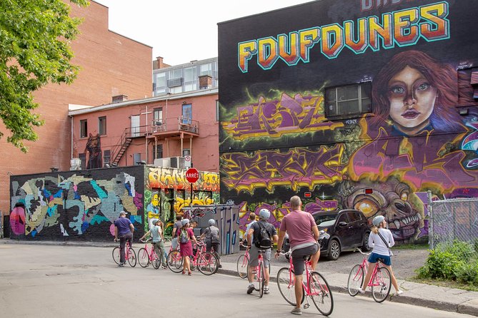 Non Touristy Pink Bike Tour by Spade & Palacio - Stop 4: Quartier des Spectacles and where festivals live