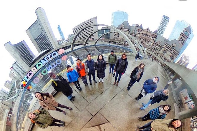 Old Town Toronto History Walking Tour - The commercial heart of Toronto, LED signs, buskers, and old street energy