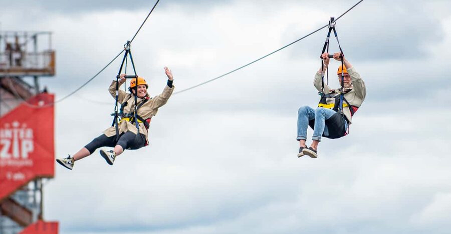 Ottawa: River Zipline Adventure - What you’ll see from above, Parliament, Old Hull, and Chaudière Falls