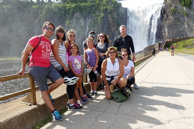 Quebec City : Bike Excursion to Montmorency Falls - The footbridge and photo moments at Montmorency Falls