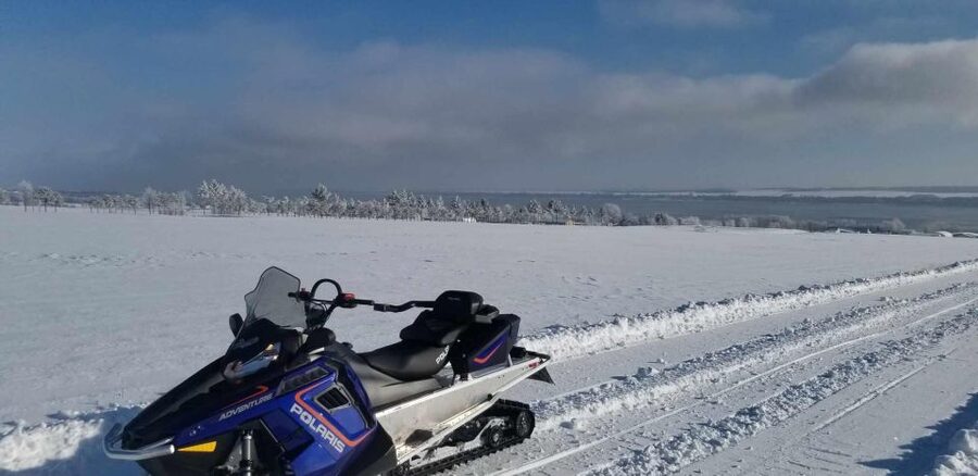 Quebec City: Guided Snowmobile Tour - On the snow: 1.5 hours of woods, straights, and scenic turns
