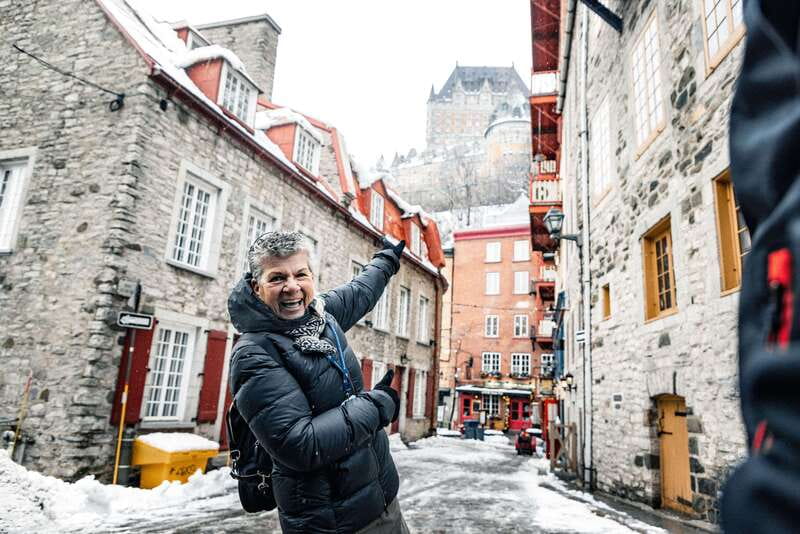 Quebec City: Old Quebec Classic Walking Tour with Funicular - Upper Town icons: Château Frontenac, Terrasse Dufferin, and the basilica