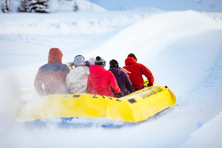 Quebec City: Snow Tubing at Village Vacances Valcartier - Avalanche zone intensity: Tornado and Snow Rafting moments