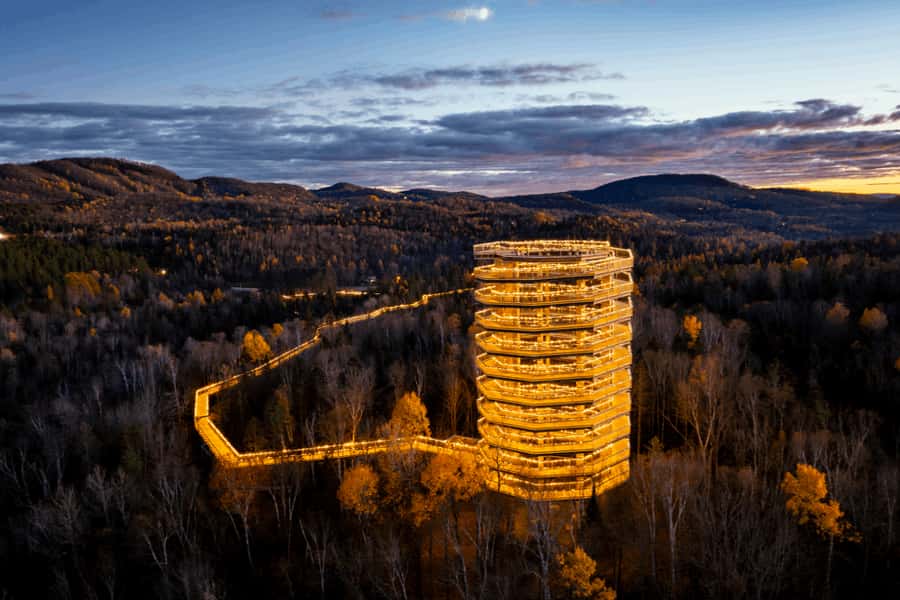 Sentier des cimes Laurentides: Treetop Observatory & Walk - Arriving at the Former Fish Hatchery and Starting Smart
