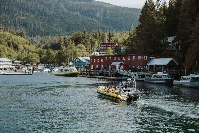 Telegraph Cove: 3-Hour Whale Watching Tour in a Zodiac Boat - Getting suited up at the Adventure Centre, not fighting the cold