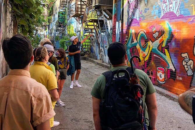 The Original Montreal Mural Arts Tour by Spade & Palacio - Where the tour starts on Saint-Laurent and how it ends near Portugal Park