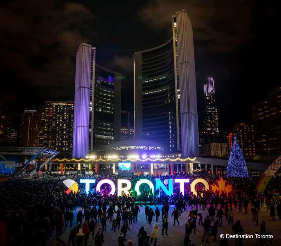 Toronto: Guided City Sightseeing Festive Lights Bus Tour - Where You Start in Toronto: Yonge-Dundas Square and Sankofa Square